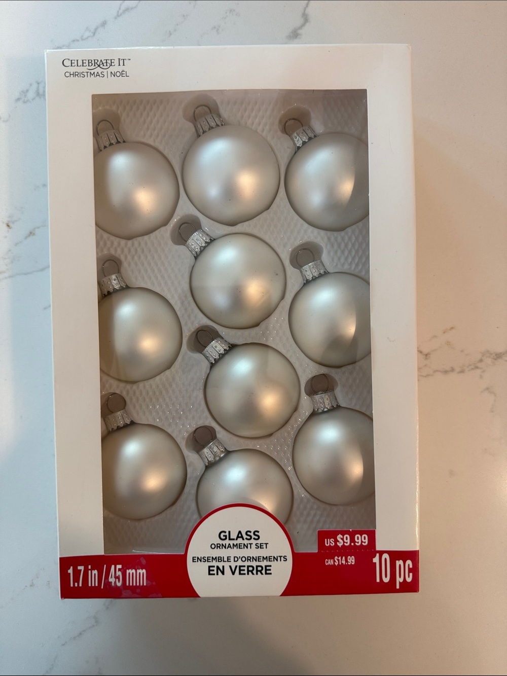 Celebrate It Silver Matte Glass Ornament Set - 10 Pc
Two for sale, both NIB